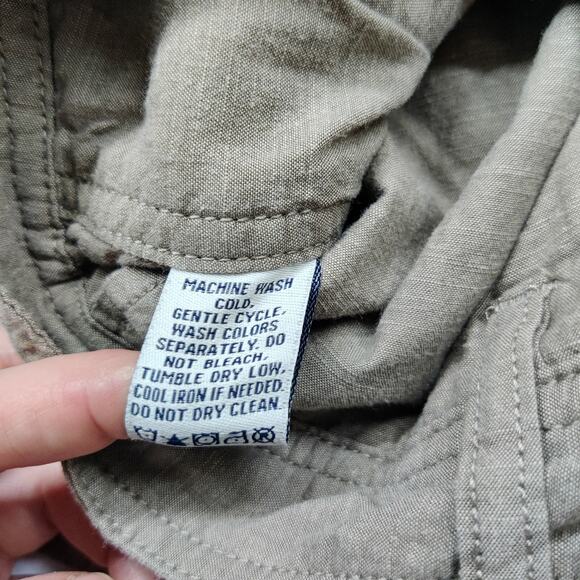 Reyn Spooner Reversible Cotton 8.5" Shorts Olive Green Shark Fish Sz 30 Vacation - Picture 9 of 12